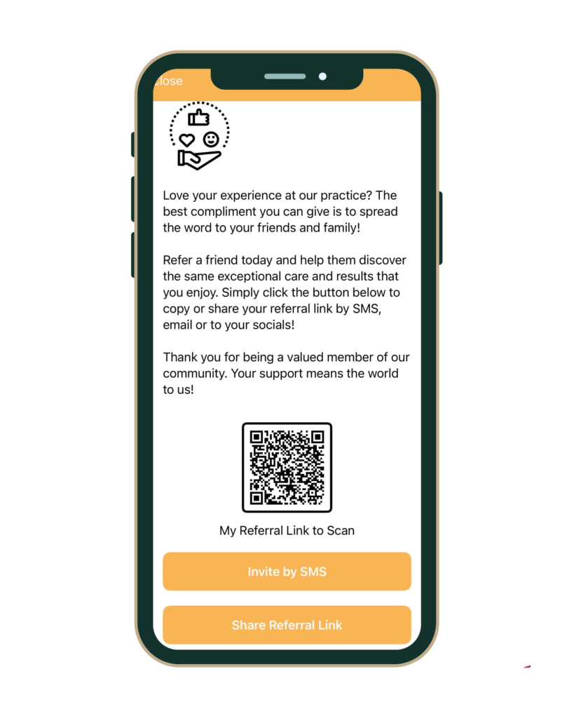 Phone screen showing the Symplast app